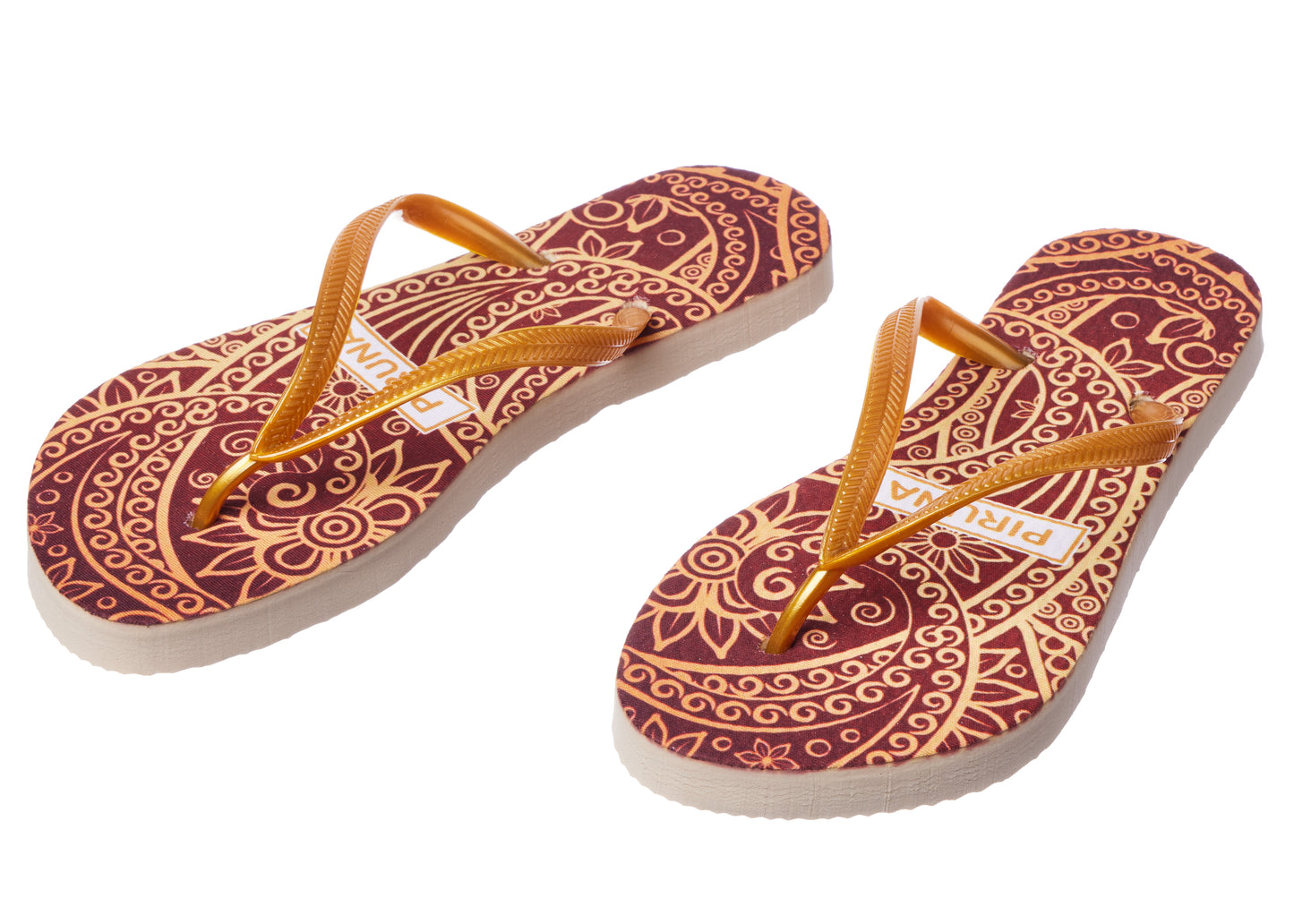 Brazilian Flip Flops - B0011 -GOLD MANDALA