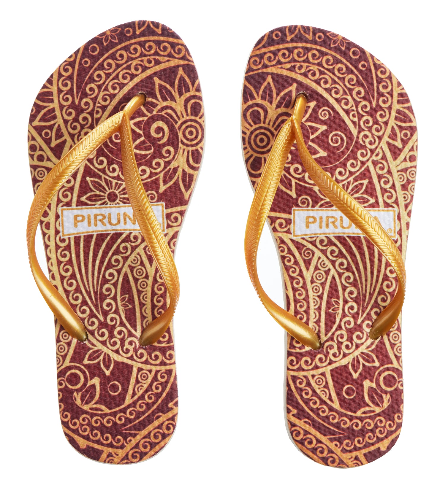 Brazilian Flip Flops - B0011 -GOLD MANDALA