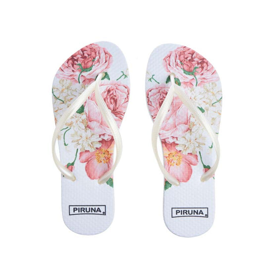 Piruna Flip Flops Pink Roses Romantic Style Sandals for Men and Women