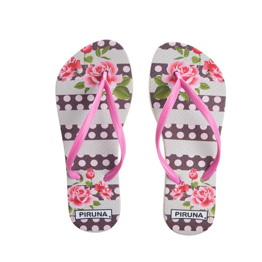Piruna Flip Flops Flowers Design Summer-Ready Sandals for Men and Women