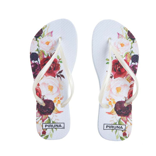 Piruna - Unisex Comfort Flip Flops - Flowers