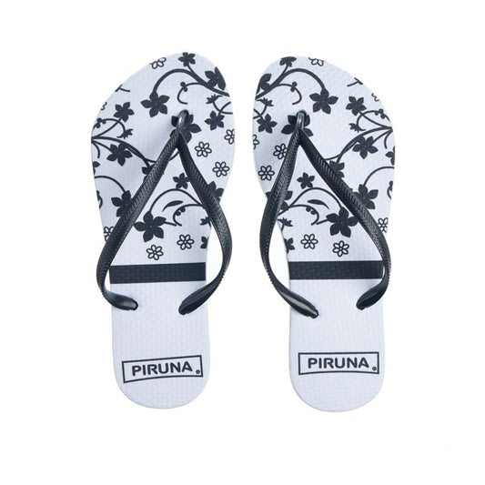 Piruna Flip Flops Black Plants Water Resistant Summer Sandals for Men and Women
