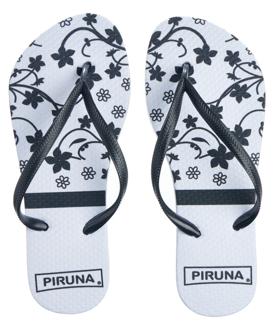 Brazilian Flip Flops - B0021 - FLOWER BLACK