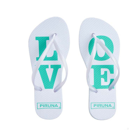 Piruna Flip Flops Green Love Tropical Summer Style Sandals for Men and Women