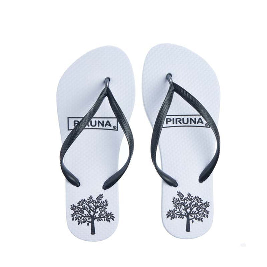 Piruna Flip Flops Black Tree Print Elegant Sandals for Men and Women
