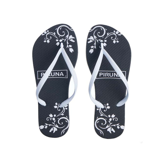 Piruna Flip Flops Black and White Classic Color Style Sandals for Men and Women