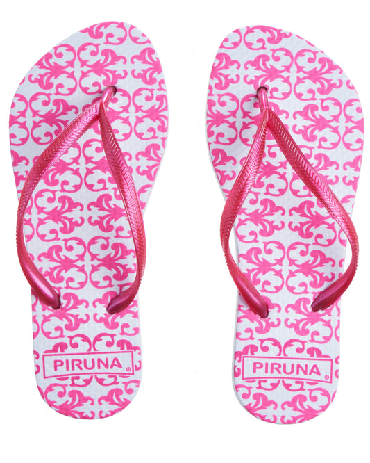 Brazilian Flip Flops - B0034 - RED INTRICATE