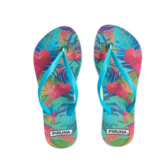 Piruna Flip Flops Multicolor Plants Tropical Style Sandals for Men and Women