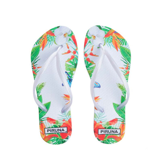 Piruna Flip Flops Multicolor Plants Tropical Comfort Sandals for Men and Women