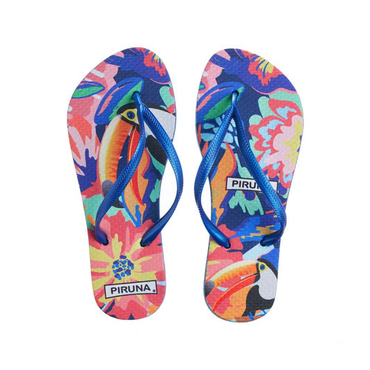 Piruna Flip Flops Multicolor Toucan Tropical Sandals for Men and Women