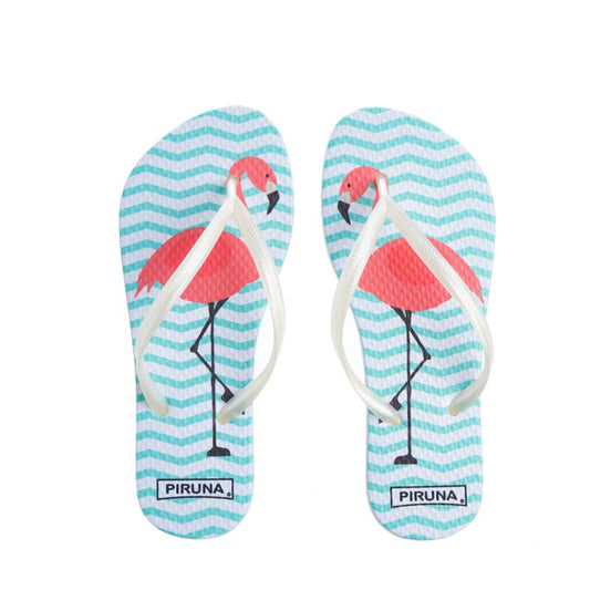 Piruna Flip Flops Flamingo Tropical Beach Vibes Sandals for Men and Women