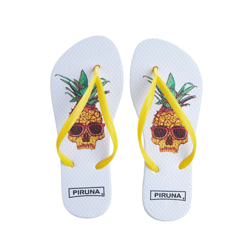 Piruna Comfort Flip Flops Skull Pineapple Sandals for Men and Women