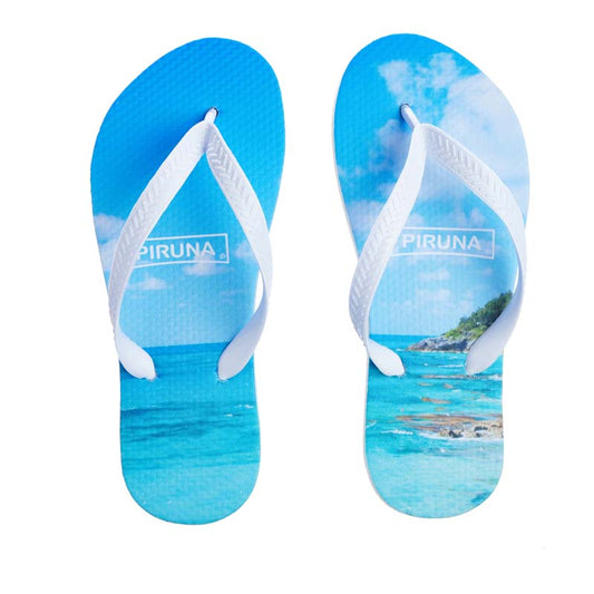 Piruna Flip Flops Green Palms Beachwear Summer Sandals for Men and Women