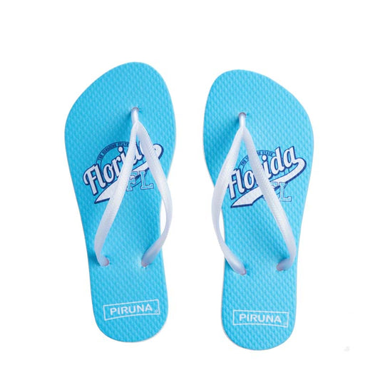 Piruna Comfort Flip Flops Blue Florida Sandals for Men and Women