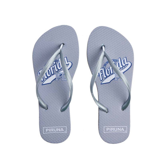 Piruna Comfort Flip Flops Gray Florida Sandals for Men and Women