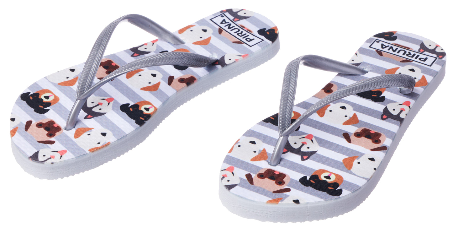 Brazilian Flip Flops - B0086-KIDS PUPPIES IN GREY